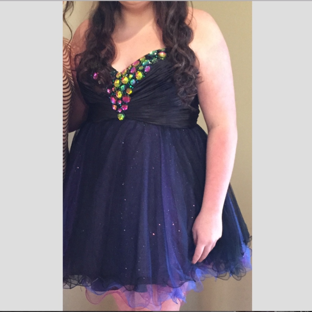 Black Plus Size Prom Dress